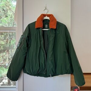 NWT Free People FP Movement Outpost Bomber Jacket Puffer Coat Green